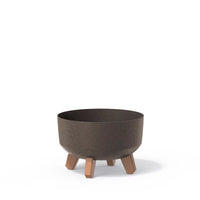 Doniczka Gracia Low Eco Wood-antracyt-FSC mix credit-DNV-COC-002260