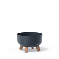 Doniczka Gracia Low Eco Wood-antracyt-FSC mix credit-DNV-COC-002260