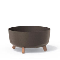 Doniczka Gracia Low Eco Wood-antracyt-FSC mix credit-DNV-COC-002260