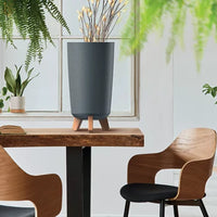 Doniczka Gracia Tubus Slim Eco Wood-antracyt-FSC mix credit-DNV-COC-002260