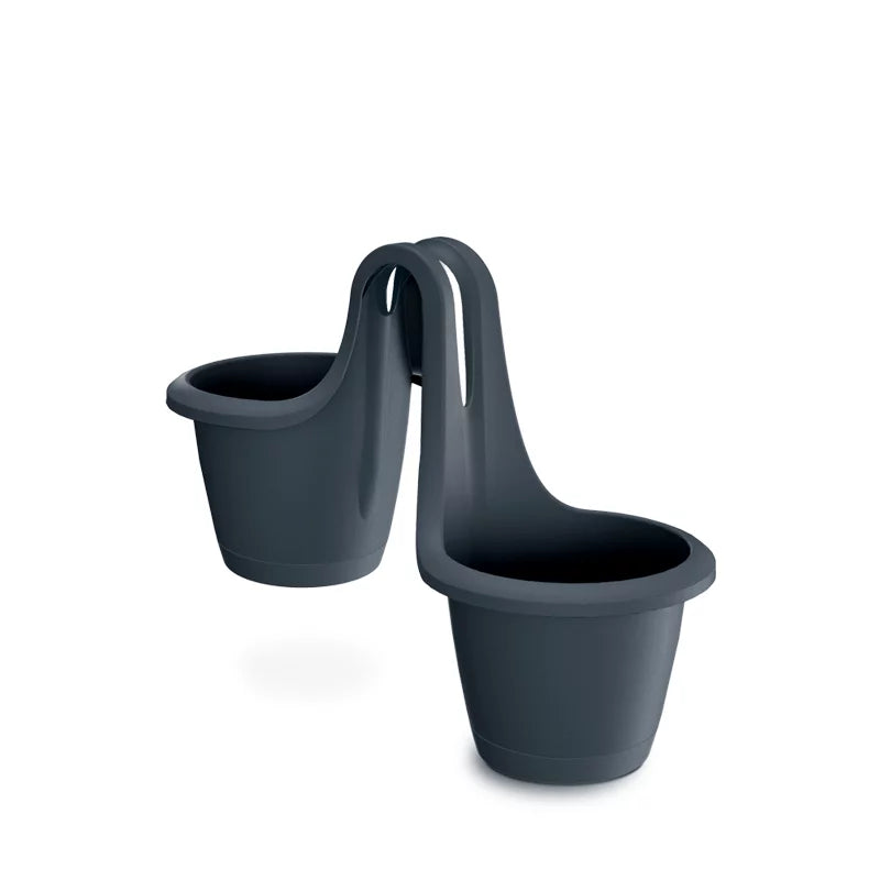 Doniczka RESPANA TWINS - antracytowy