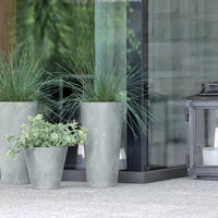Doniczka TUBUS SLIM BETON EFFECT - antracyt
