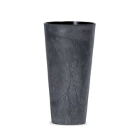 Doniczka TUBUS SLIM BETON EFFECT - antracyt