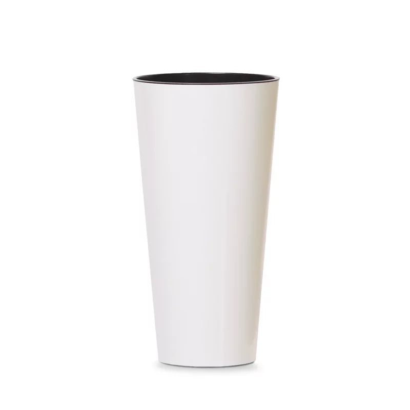Doniczka TUBUS SLIM  SHINE- biały