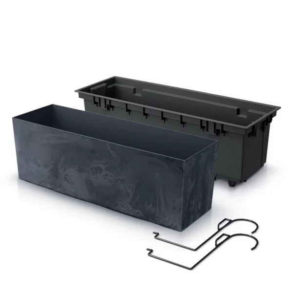 Doniczka URBI CASE BETON EFFECT W- terakota