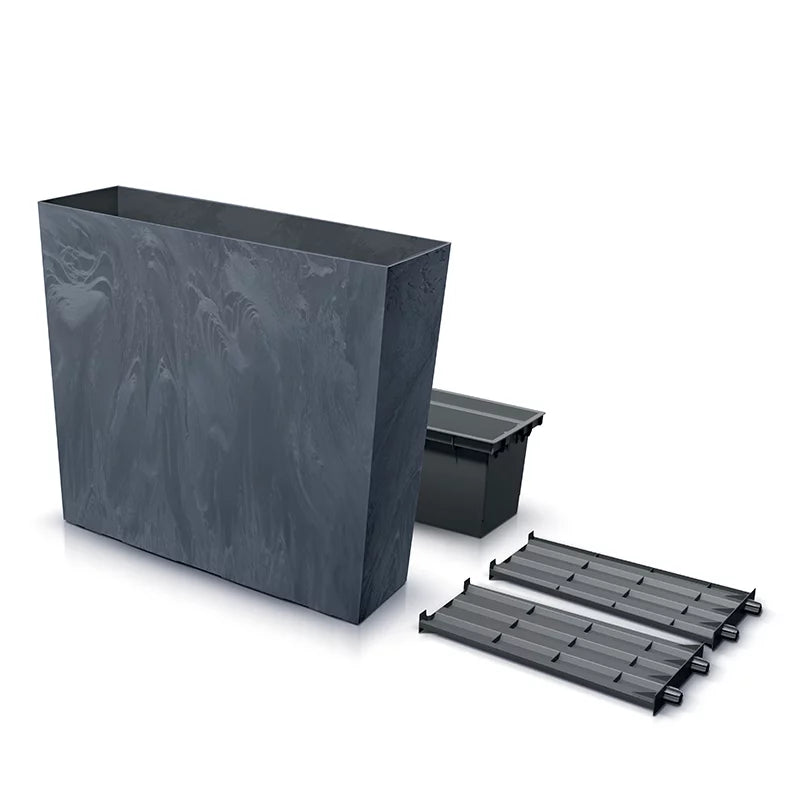 Doniczka URBI CASE TOWER BETON EFFECT - marengo