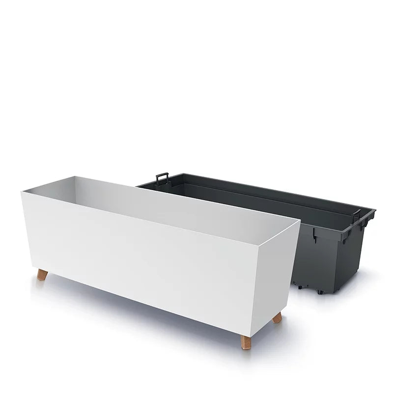 Doniczka URBI CASE MIDDLE BETON EFFECT - antracyt