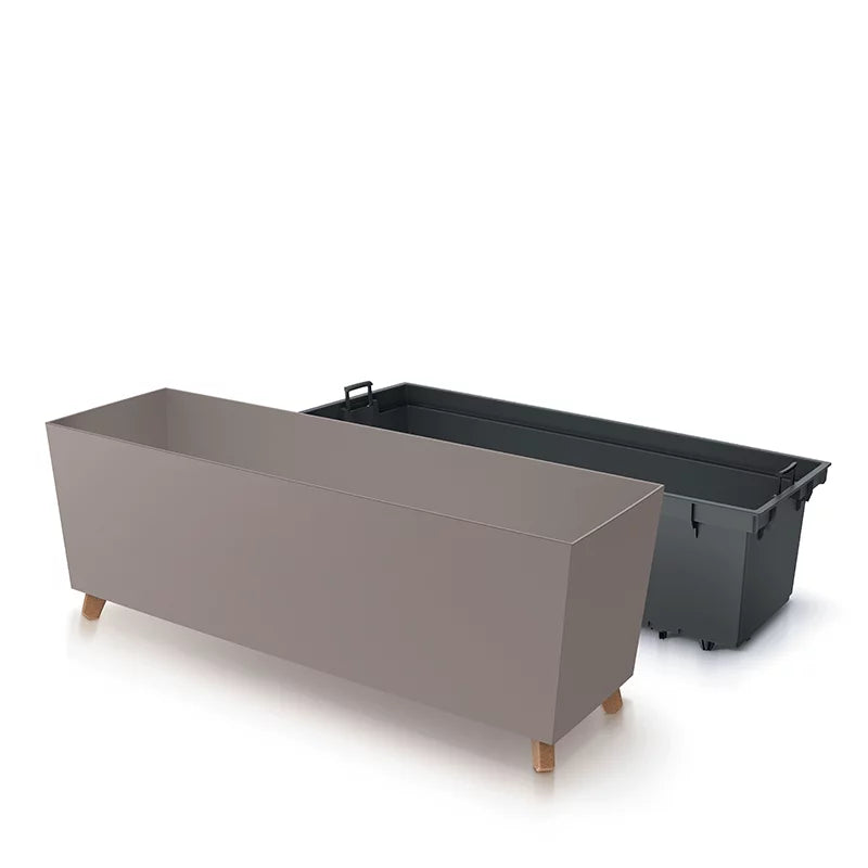 Doniczka URBI CASE MIDDLE BETON EFFECT - antracyt