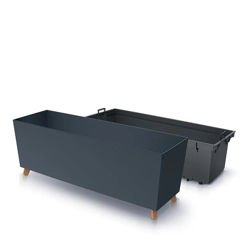 Doniczka URBI CASE MIDDLE BETON EFFECT - antracyt