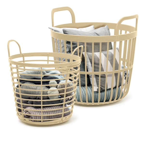 Kosz ZANZI- słomkowy