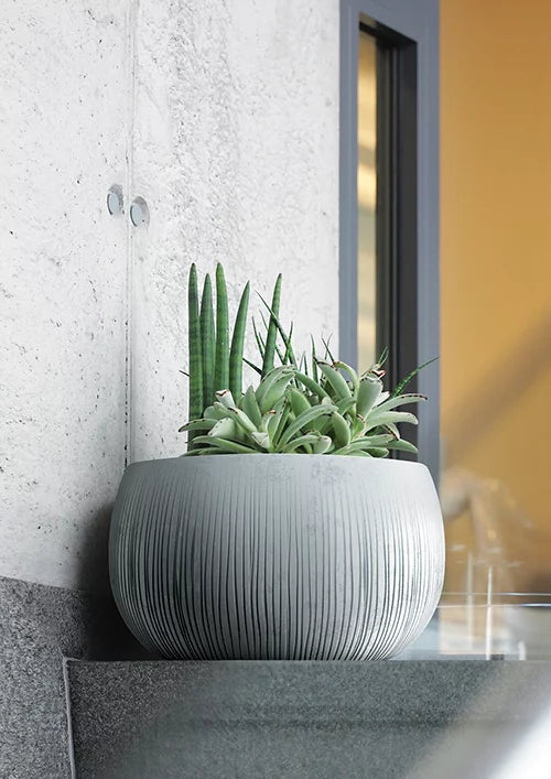 Doniczka BETON BOWL - czarny