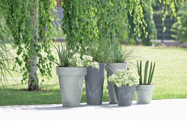 Doniczka CUBE BETON EFFECT- antracyt