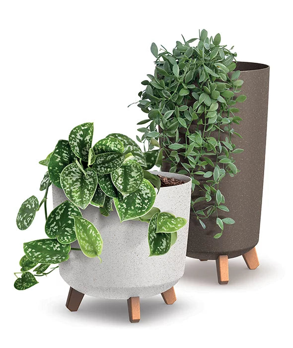 Doniczka  Gracia Tubus Slim Eco Wood-antracyt-FSC mix credit-DNV-COC-002260
