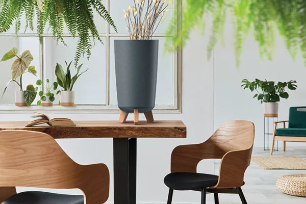 Doniczka  Gracia Tubus Slim Eco Wood-antracyt-FSC mix credit-DNV-COC-002260