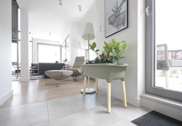 Szklarnia RESPANA PLANTER WOOD HIGH SET- szary kamienny