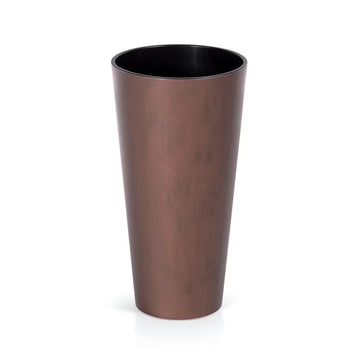 Doniczka  TUBUS SLIM BETON EFFECT - stal kortenowa