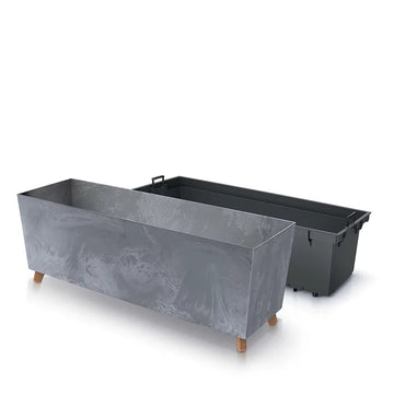 Doniczka URBI CASE BETON EFFECT N - antracyt