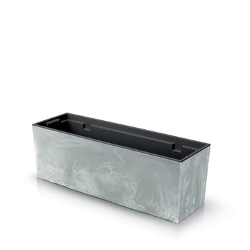 Doniczka URBI CASE BETON EFFECT - kremowy